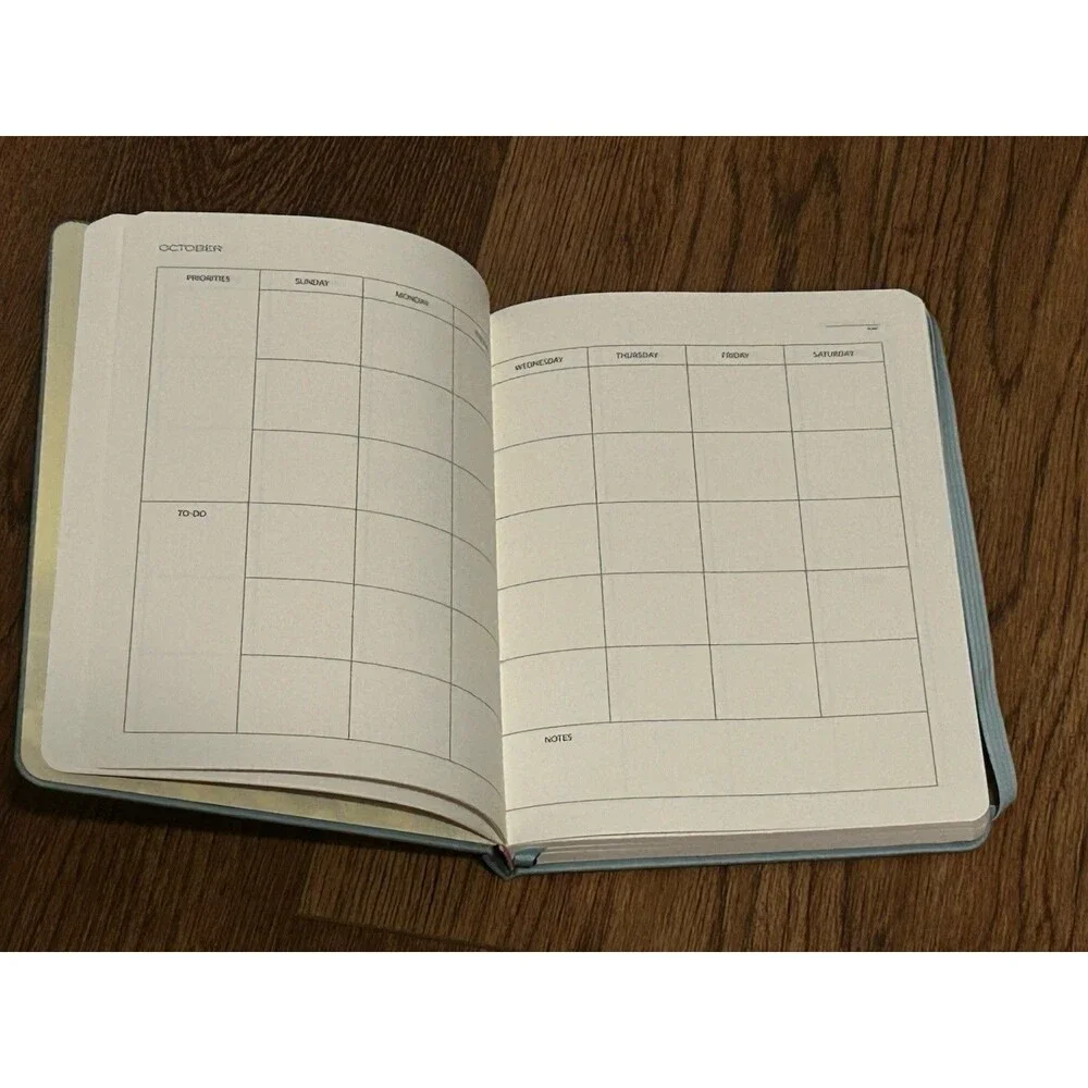2026-2027 Weekly/Monthly Planner Vegan Leather Hardcover Dutch Blue Brand New